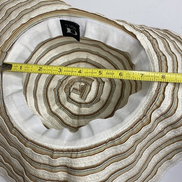 AUGUST Paper Blend Straw Wide Floppy Sun Beach Hat - Picture 8 of 10